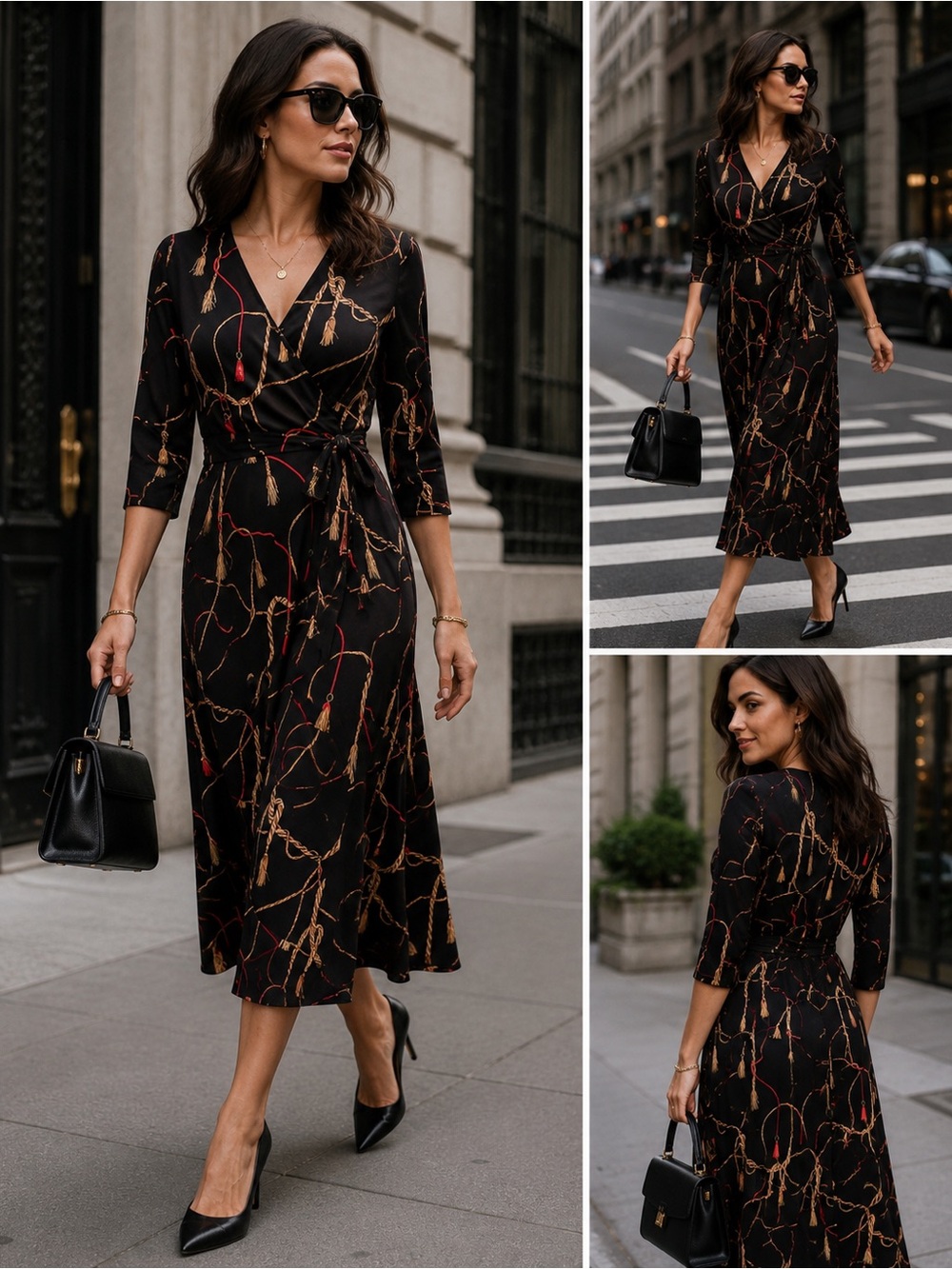 Ralph Lauren Black Wrap Dress